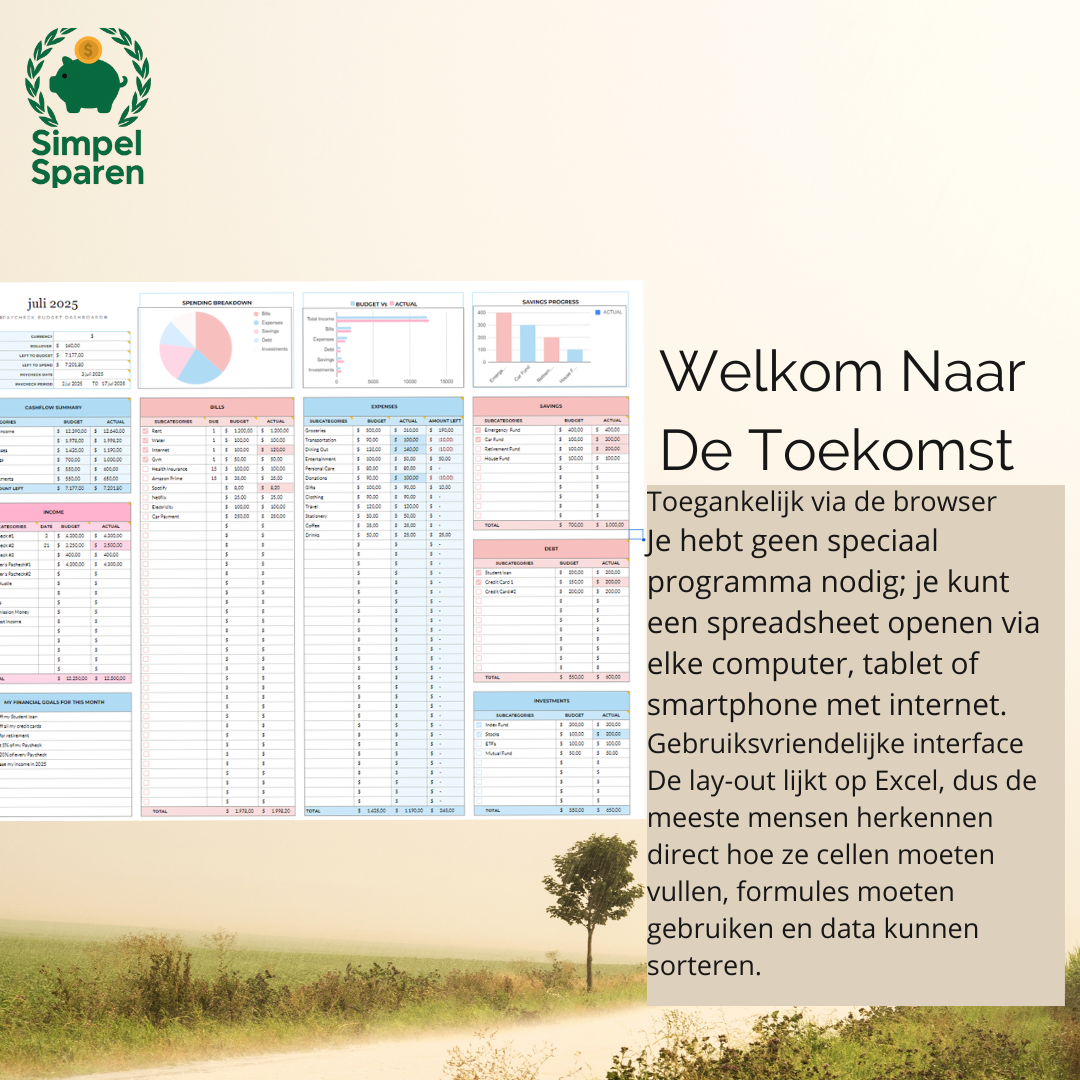 ⭐ de Ultime spreadsheet ⭐ 17 VERSCHILLENDE FUNCTIES