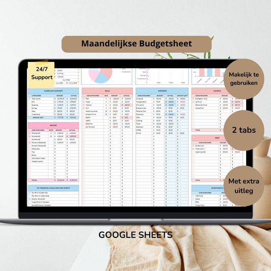 ⭐ de Ultime spreadsheet ⭐ 17 VERSCHILLENDE FUNCTIES